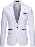 Générique Kostymjacka för män elegant formell kavaj bröllop business smal passform klassisk chic kontor ceremoni modern kavaj jacka herr A25