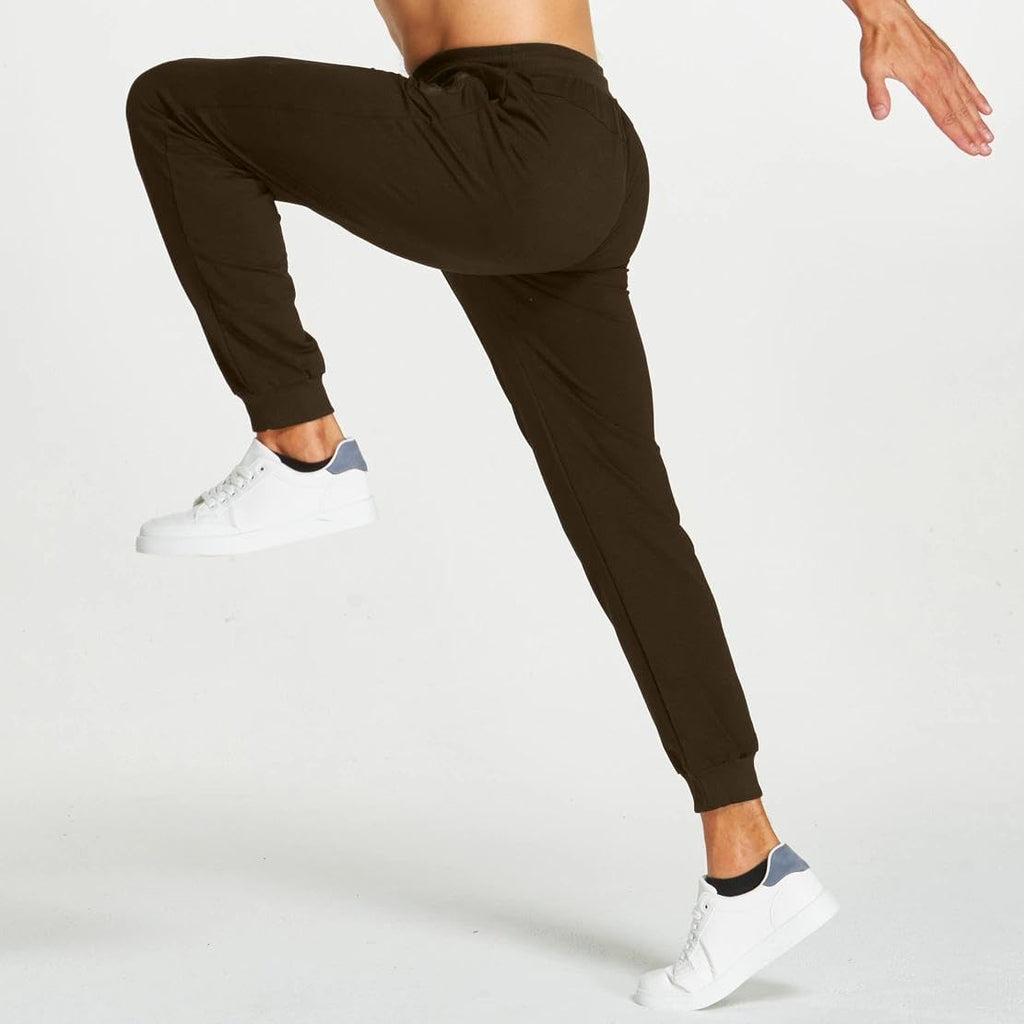Z0XOZ Joggingbyxor för Män Elastisk Midja bälte Bomull med Dragkedja Fickor träningsbyxor