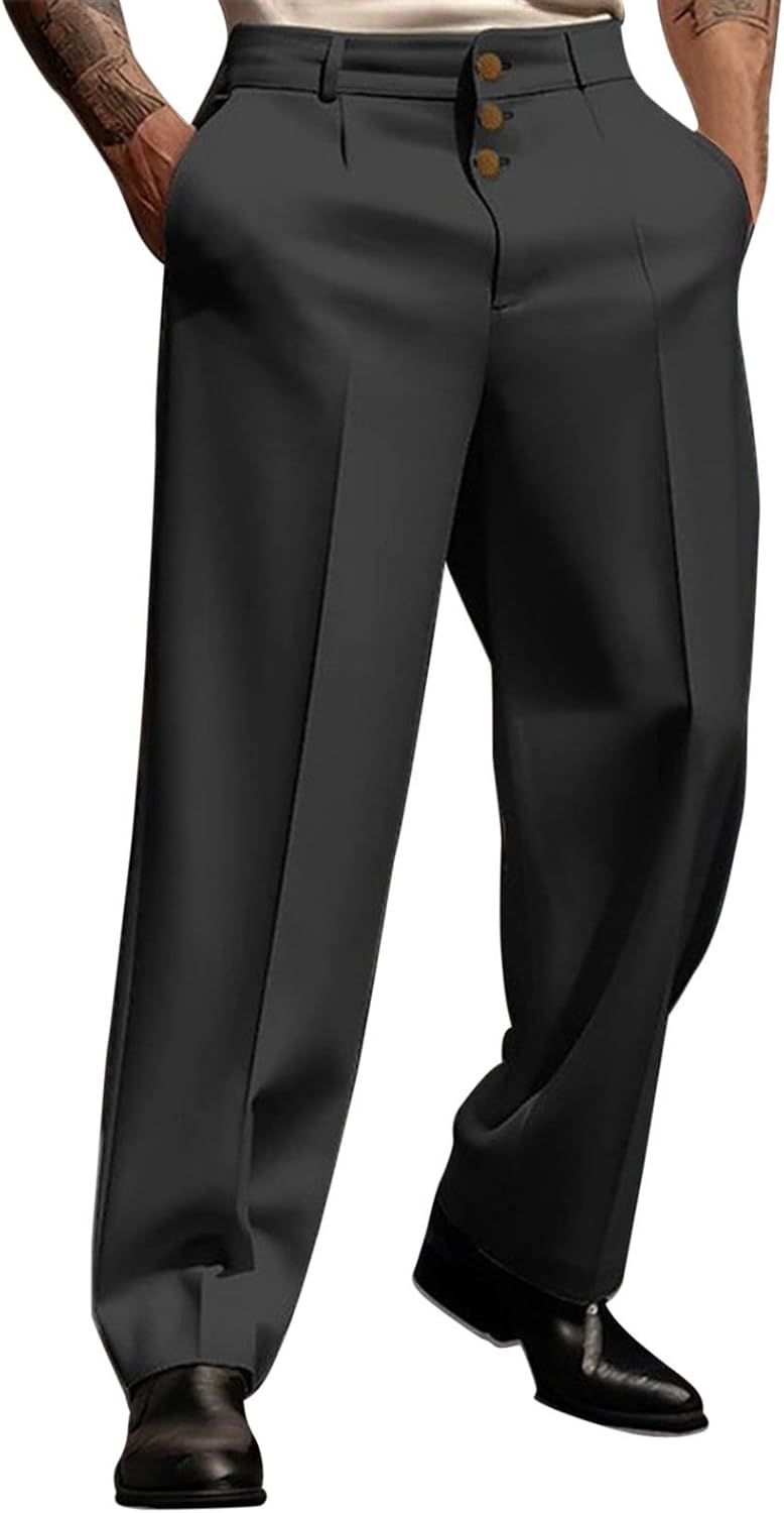 Chino byxor herr stretch enfärgade kostymbyxor eleganta affärsbyxor raka ben chinos byxor säckig andas sommarbyxor elastisk midja fritidsbyxor bekväma slim fit herrbyxor