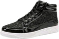 Skor herr glitter guld, paljetter sneakers herr sneakers hög topp fritidsskor glänsande promenadskor med tjock sula paljettskor karneval skateboardskor mode herrstövlar