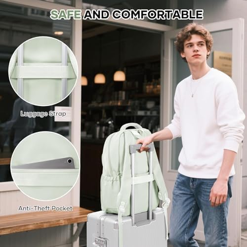 HYC00 Skolryggsäck Flicka Skolväska Lätt Ryggsäck Tjej Tonåring Bokväskor Skola Skolväskor Pojkar Laptop Ryggsäck Dam 14 Tum College Bag Fritidsryggsäck för Kvinnor Casual Dagsryggsäck,Blå