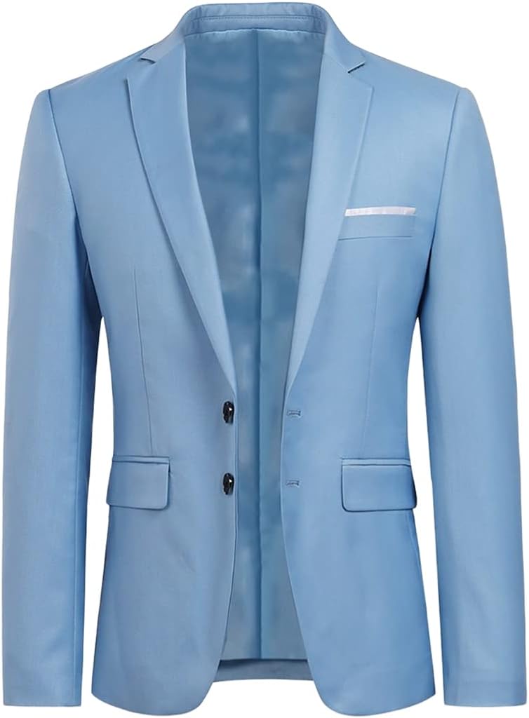 YOUTHUP Herr blazer Slim Fit 2 knappar formell vardaglig kostym jacka bröllop smoking jackor