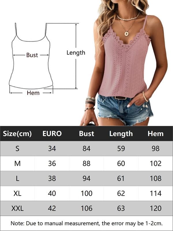 Haibang Chic och elegant sommarlinne dam camisole spets ärmlös spaghettiband topp sexig lös tröja ögla broderi camisole mode casual tanktoppar