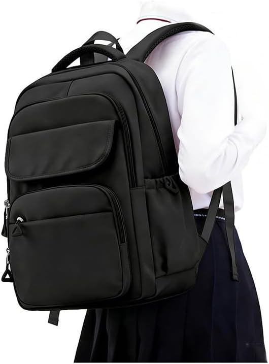 HYC00 Skolryggsäck Flicka Skolväska Lätt Ryggsäck Tjej Tonåring Bokväskor Skola Skolväskor Pojkar Laptop Ryggsäck Dam 14 Tum College Bag Fritidsryggsäck för Kvinnor Casual Dagsryggsäck,Blå