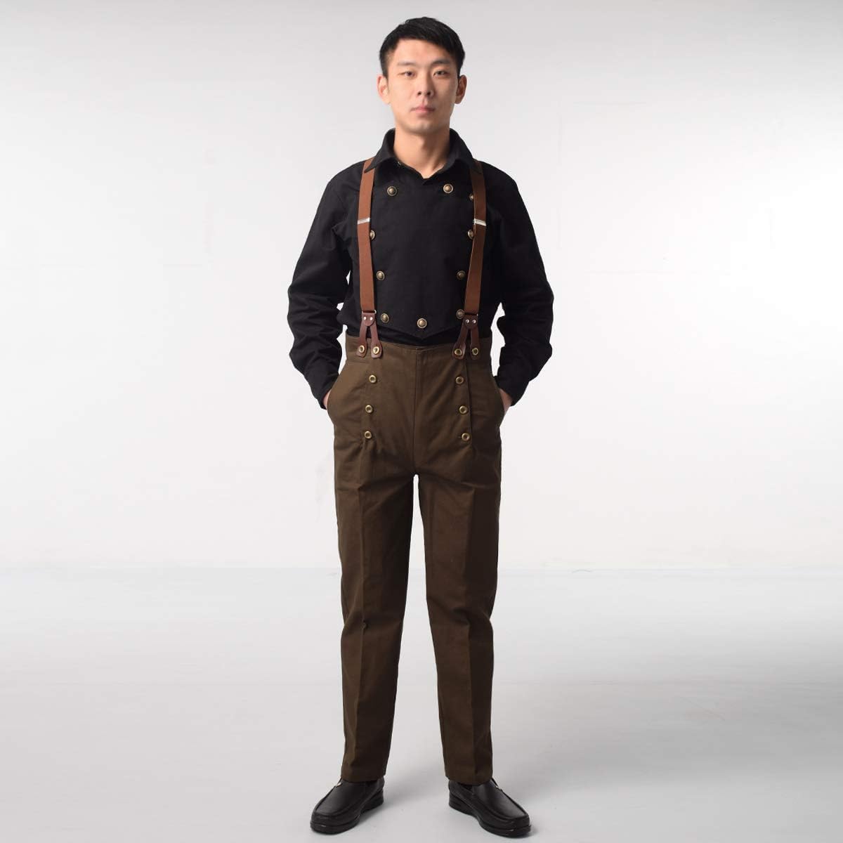 BPURB Viktorianska byxor för män cosplay kostym steampunk gotiska byxor byxor