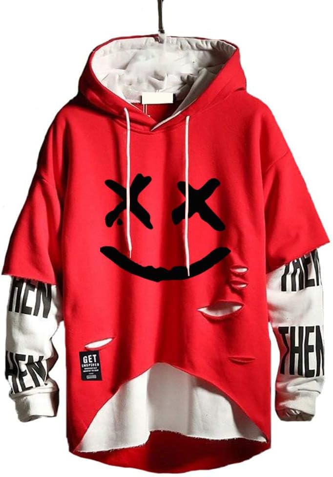 Hello MrLin Herrarmode Techwear Hip Hop Kapuzenpullover Japanischer Streetwear Patchwork Urban Jumper
