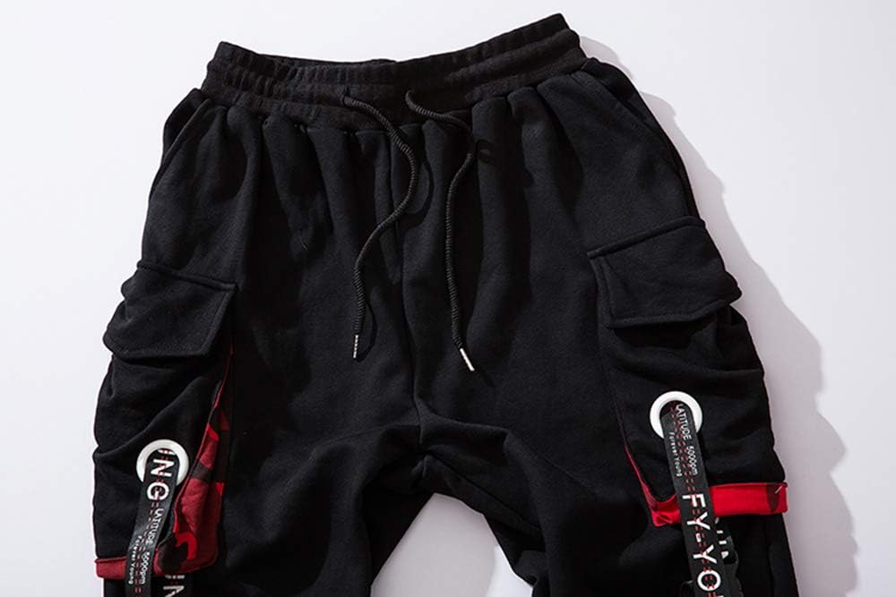 Hello MrLin Herr Techwear Byxor Hip Hop Jogger Cargo Baggy Streetwear Punk Byxor Män