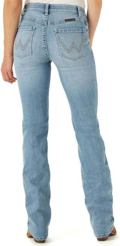 Wrangler dam Jeans Women's Willow Mid Rise Performance Waist Boot Cut Ultimate Riding Jean