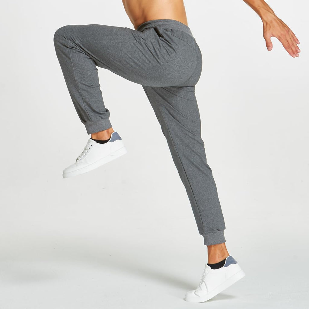 Z0XOZ Joggingbyxor för Män Elastisk Midja bälte Bomull med Dragkedja Fickor träningsbyxor
