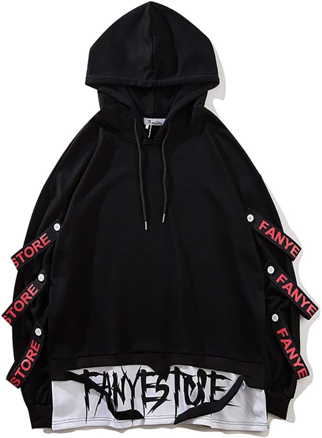 Hello MrLin Herr Techwear Japansk Harajuku Hoodie Hip Hop Stil Urban Streetwear