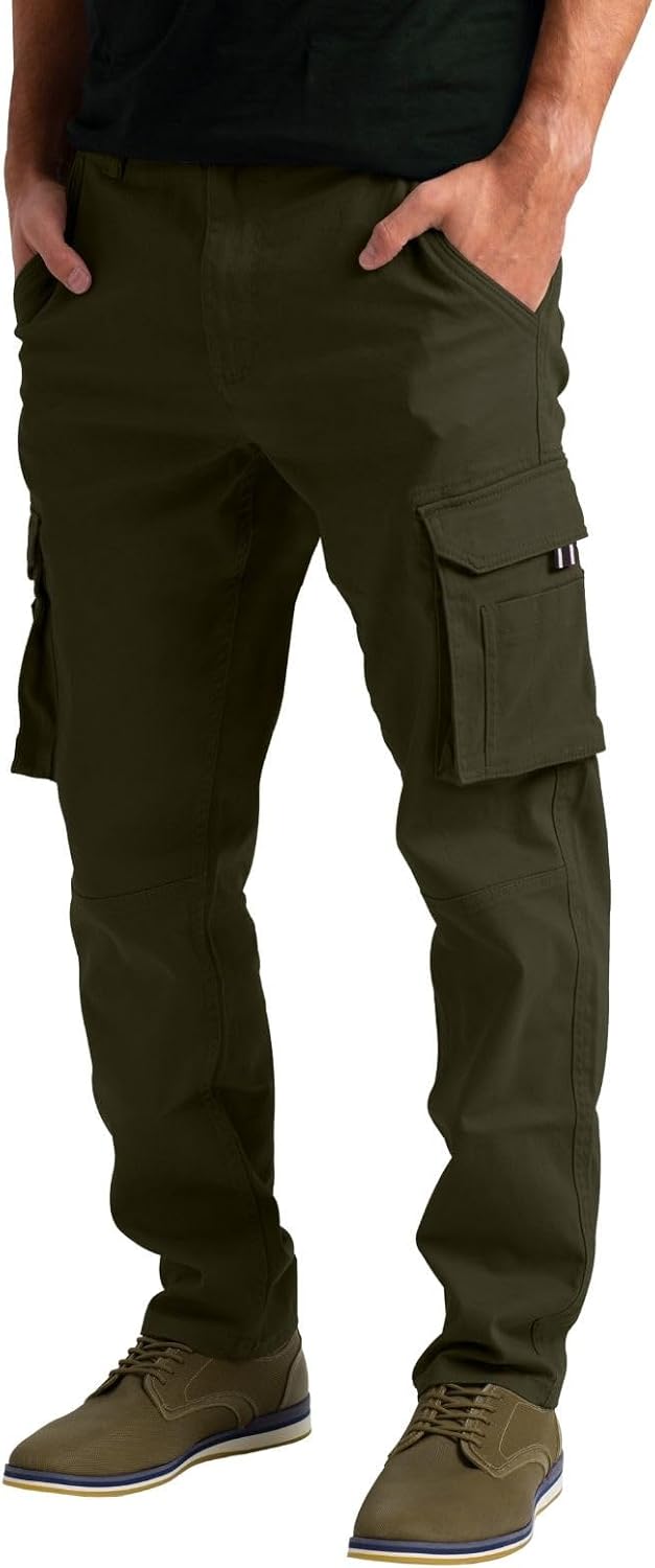 westAce Cargobyxor för män, arbetskläder, säkerhetsbyxor i militärstil, 6 fickor, långbyxor, storlek 32–44