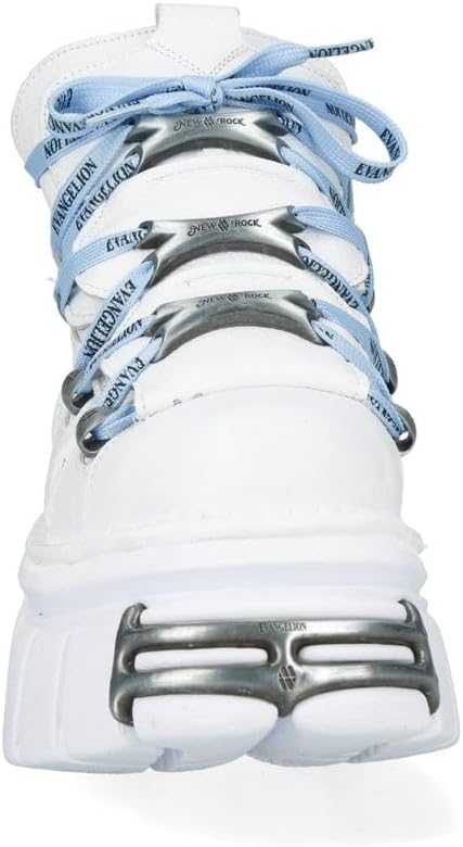 New Rock 106 S1 unisex gotisk punk svart metallisk plattform mode ankelstövlar