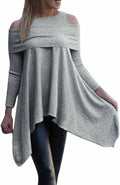 Snö långärmade skjortor dam långärmade blusar formell solid tunika toppar att bära med leggings avslappnade toppar för kvinnor trendig damer bomulls t-shirt