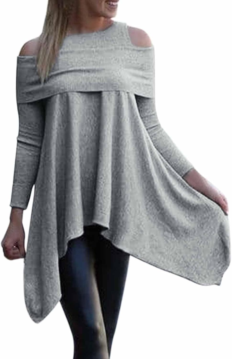 Snö långärmade skjortor dam långärmade blusar formell solid tunika toppar att bära med leggings avslappnade toppar för kvinnor trendig damer bomulls t-shirt