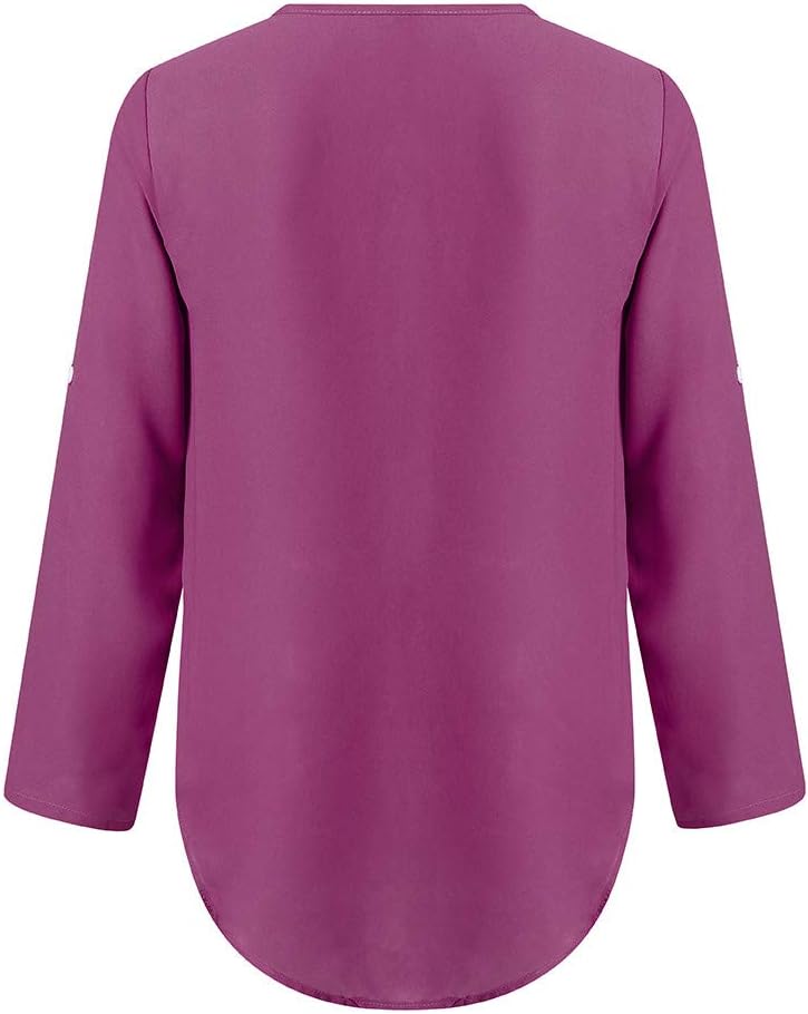 chiffongblus stora storlekar, toppar damer sommar elegant löst sittande blus damer lång damblus med dragkedja topp sommar damer t-shirt damer elegant sexig damer långärmad/kortärmad basic