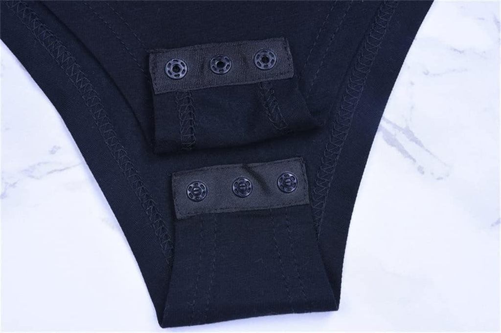 Höst vinter långärmad dam manchester bodysuit Combishort smal polotröja rand sammet bodysuit topp vinröd S