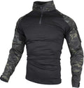 Tactical Combat T-shirt för män, Ripstop andningsbar tröja för jakt Military Airsoft