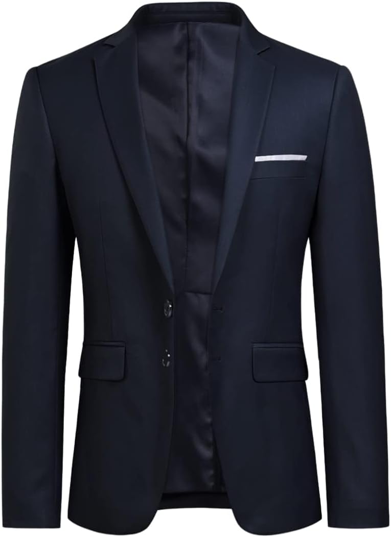 YOUTHUP Herr blazer Slim Fit 2 knappar formell vardaglig kostym jacka bröllop smoking jackor
