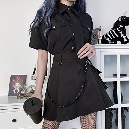 Minikjol dam sexig cosplay gotiska kläder dam minikjol med fickor