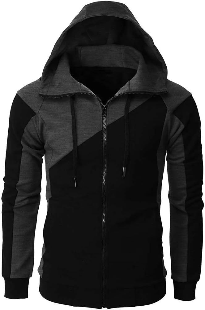 SYJYM Mode dragkedja huvtröjor män retro Harajuku enfärgad jacka High Street dragkedja huvtröja ledig lös sweatshirt kläder