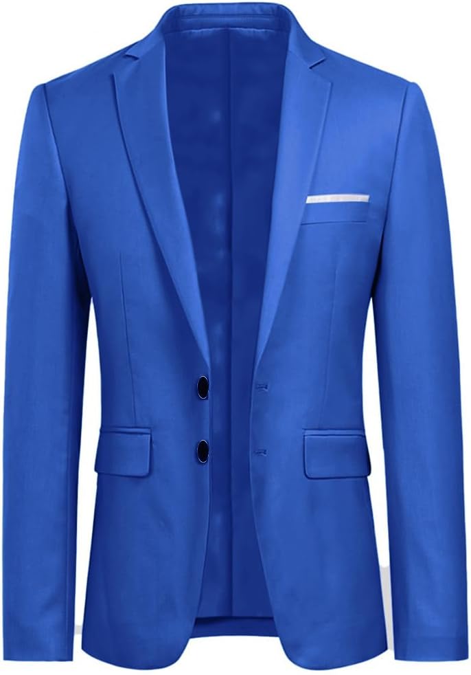 YOUTHUP Herr blazer Slim Fit 2 knappar formell vardaglig kostym jacka bröllop smoking jackor