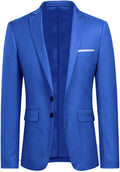 YOUTHUP Herr blazer Slim Fit 2 knappar formell vardaglig kostym jacka bröllop smoking jackor