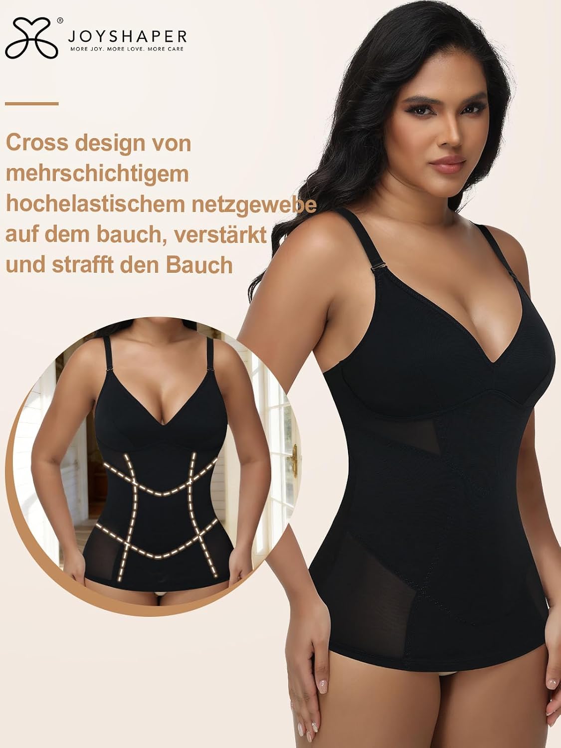 Joyshaper Compression Cami Top för Kvinnor Bodycon Tanktoppar Slimming Tummy Control Shaping Vest