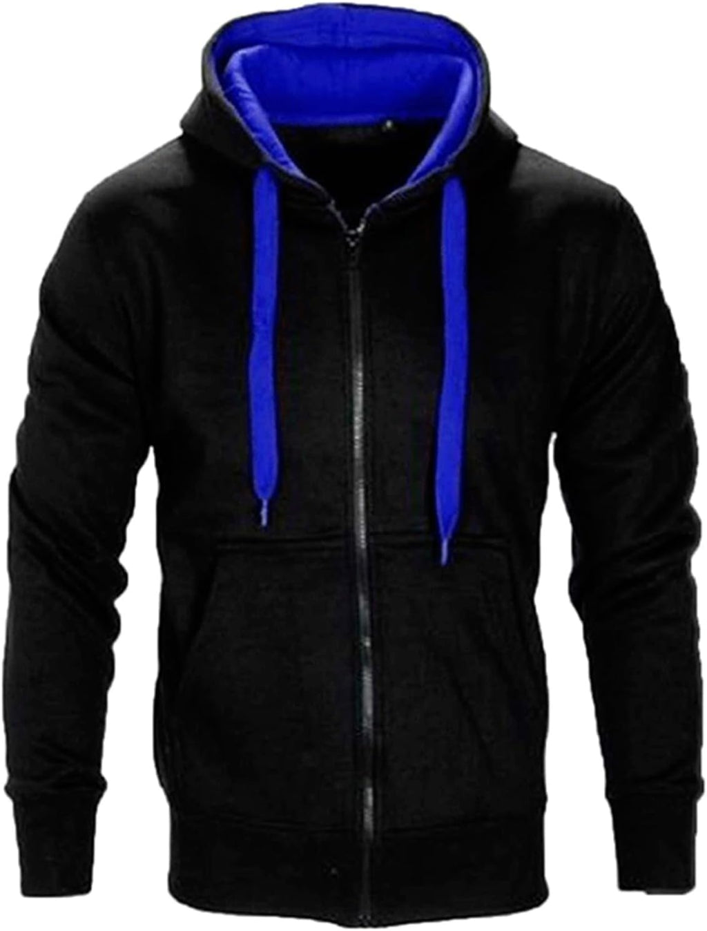 Generisk huvtröja för män, blousonjacka med dragkedja, dragsko, sweatjacka, överdimensionerad lös övergångsjacka, hip hop, trend, bomberjacka, enfärgad, ledig sportjacka för arbete och utomhus