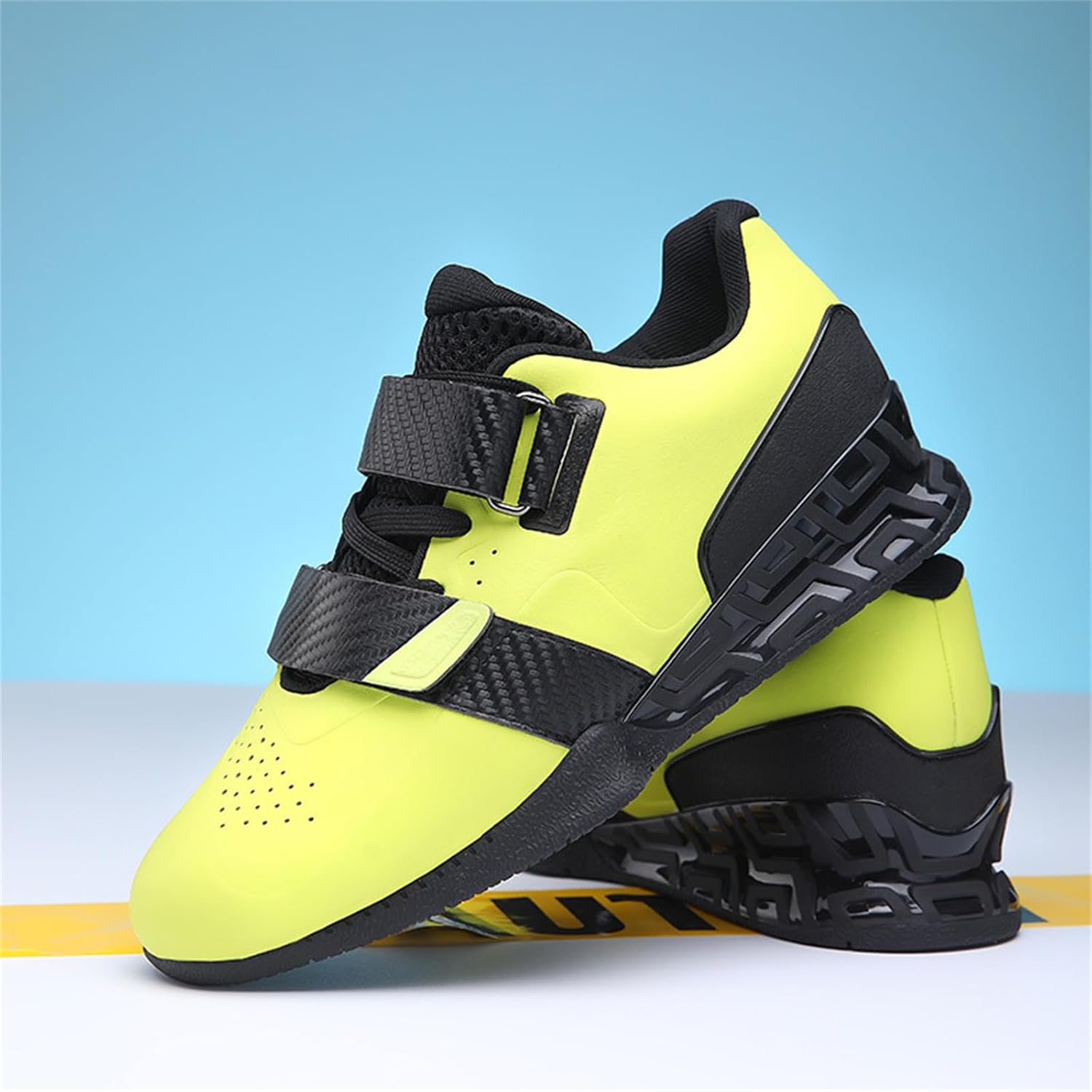 Tyngdlyftningsskor för män, Styrkelyft Bodybuilding Squat Skor Gym Cross Trainers Skor