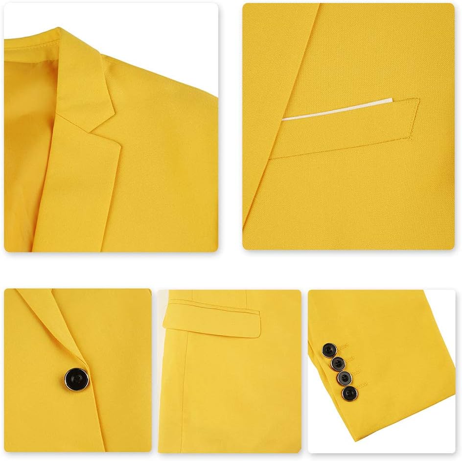 YOUTHUP Herr blazer Slim Fit 2 knappar formell vardaglig kostym jacka bröllop smoking jackor