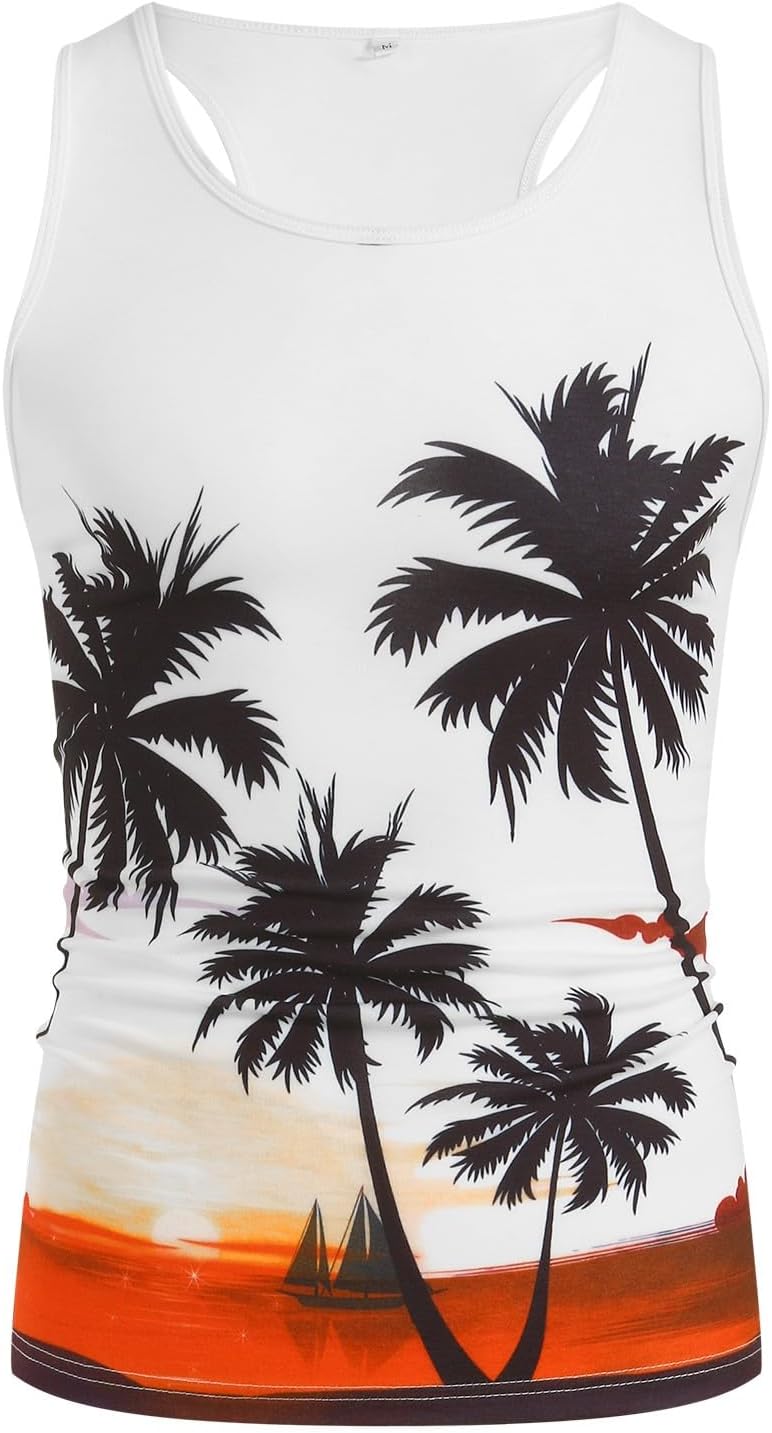 Herrlinne sport t-shirt andningsbar herr baggy ärmlös T-shirt sommar casual skjorta strand väst toppar gym linne för stretch styrketräning linne