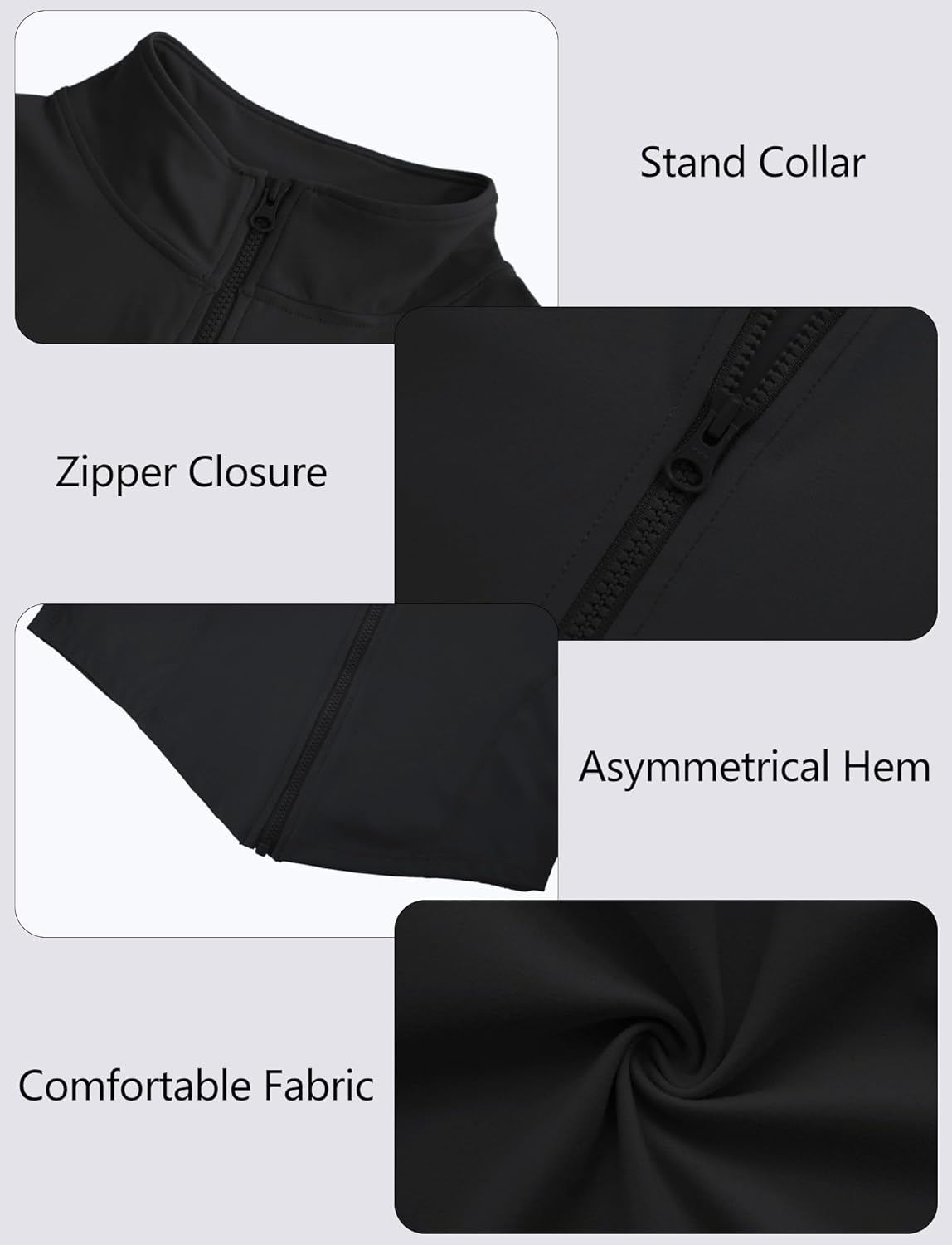 SEAUR Sport crop top damer ärmlös dragkedja tank topp tunn ståkrage tajt topp smal passform snabbtorkande för gym fitness träning S–L