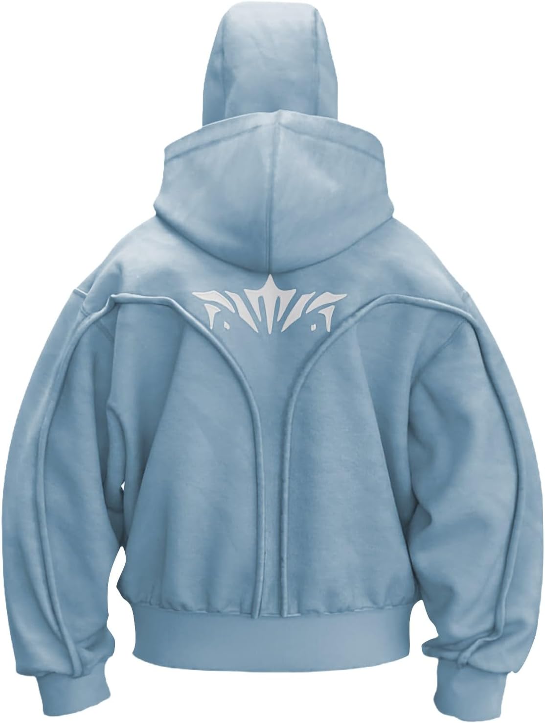 Générique Mångsidig bomullströja för män - sportväst tryckt tröja med dubbel huva för herr säckig kofta med avslappnad dragkedja komfortjacka för höst/vinter