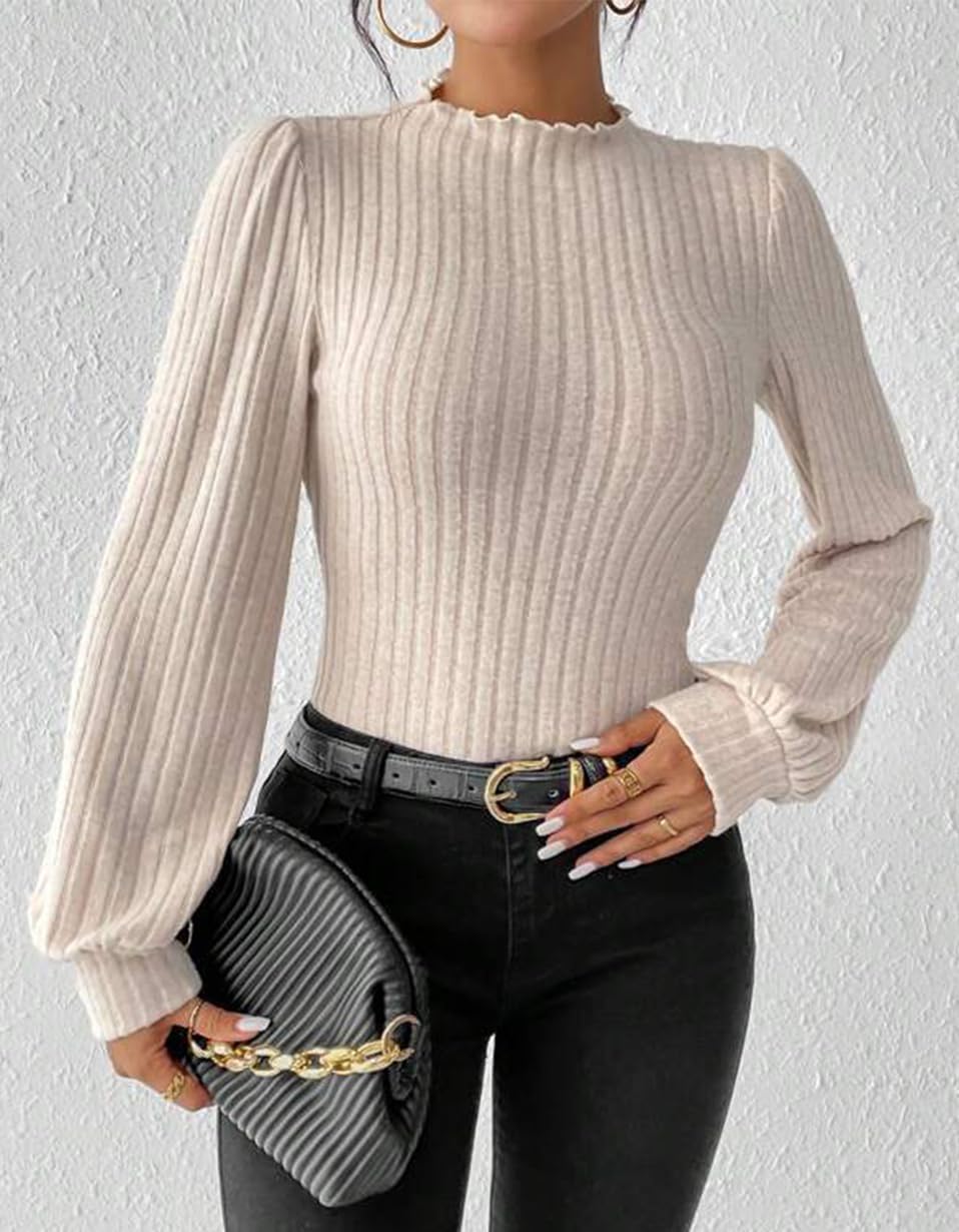 Generisk body damer långärmad elegant sexig basic stickad ribbad bodysuit jumpsuit tajt V-ringning polotröja dambody onepiece overall bodycon bodies bodysuit för kvinnor