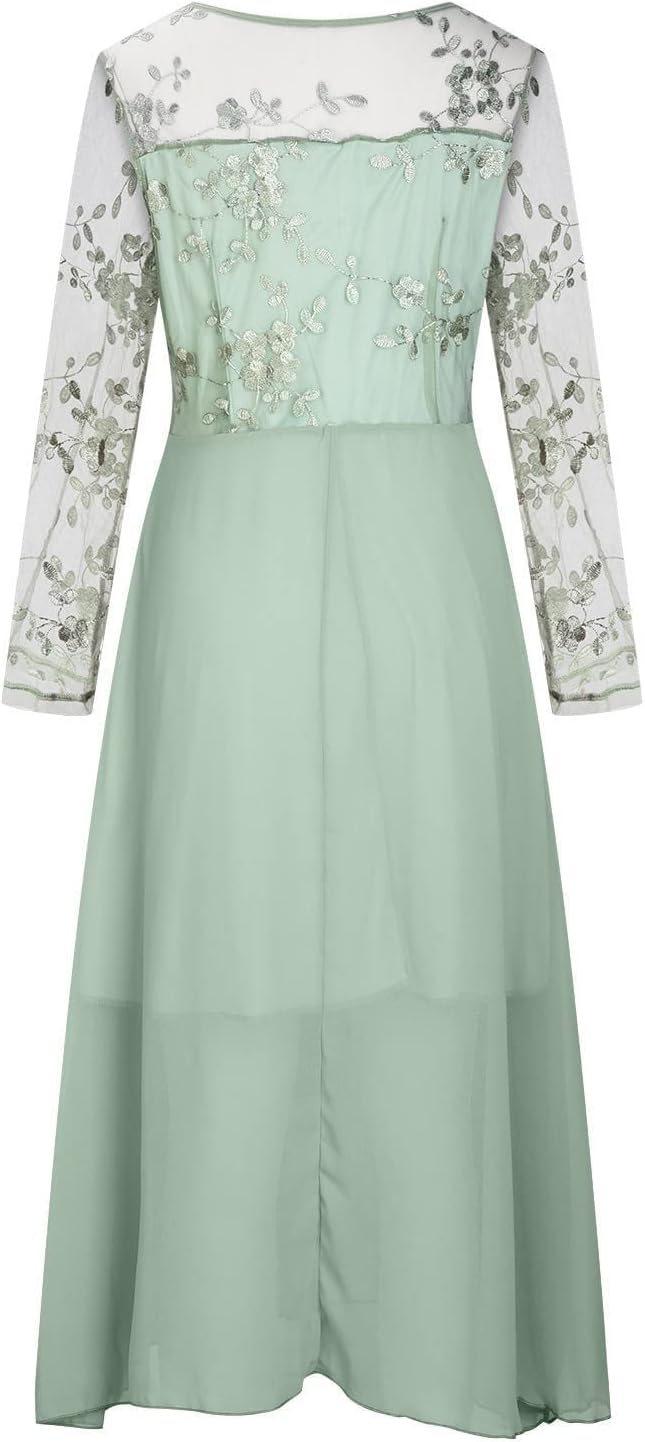 Sommarklänning dam, aftonklänningar, lång klänning, elegant chiffong, spets, swing, cocktailklänning, ledig, festliga klänningar för kvinnor, för bröllopsgäst, brudtärneklänningar, festklänning