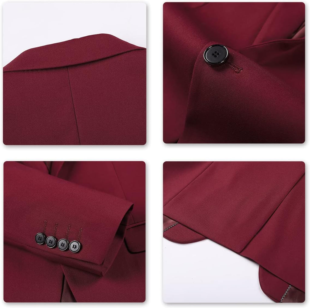 YOUTHUP Herr blazer Slim Fit 2 knappar formell vardaglig kostym jacka bröllop smoking jackor