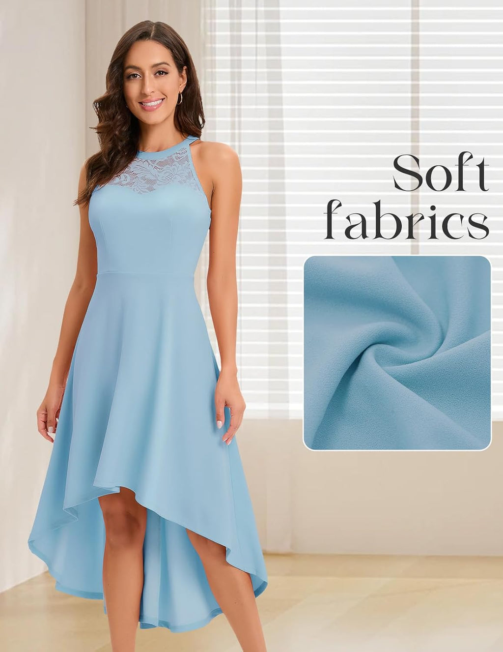 Bbonlinedress Aftonklänning, elegant för bröllopsgäst, festlig klänning, halterneck, konfirmationsklänning, brudtärneklänning, cocktailklänning, festklänning