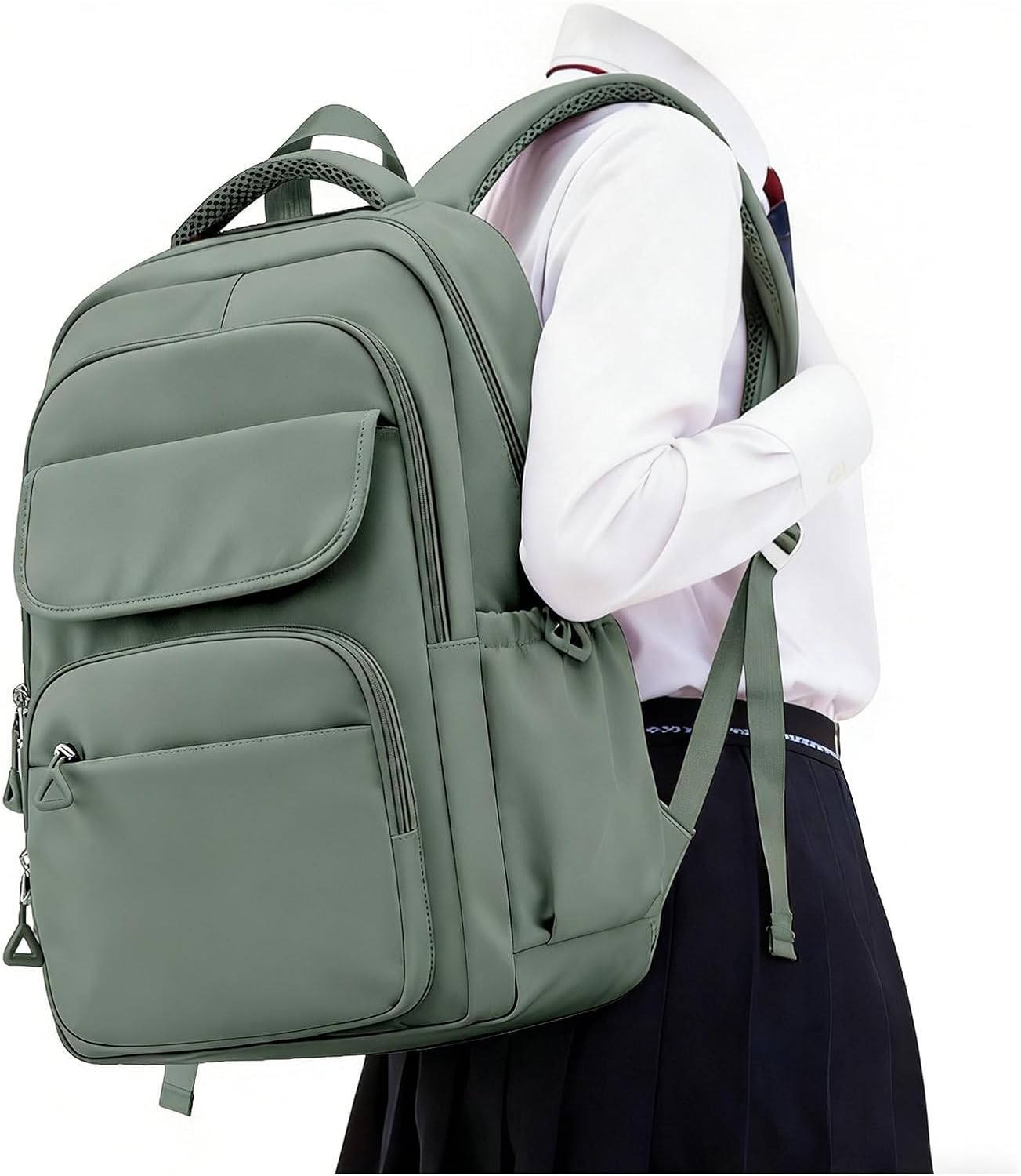HYC00 Skolryggsäck Flicka Skolväska Lätt Ryggsäck Tjej Tonåring Bokväskor Skola Skolväskor Pojkar Laptop Ryggsäck Dam 14 Tum College Bag Fritidsryggsäck för Kvinnor Casual Dagsryggsäck,Blå
