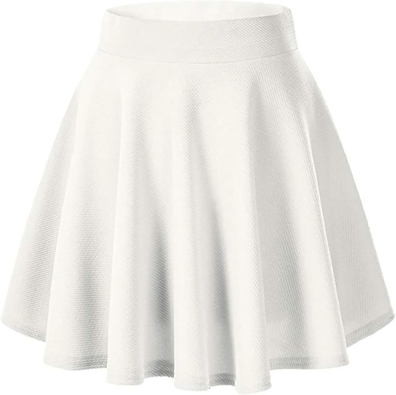 Damkjol Stretch Flared Casual Skirts Pleated A Line Swim Cover Up For