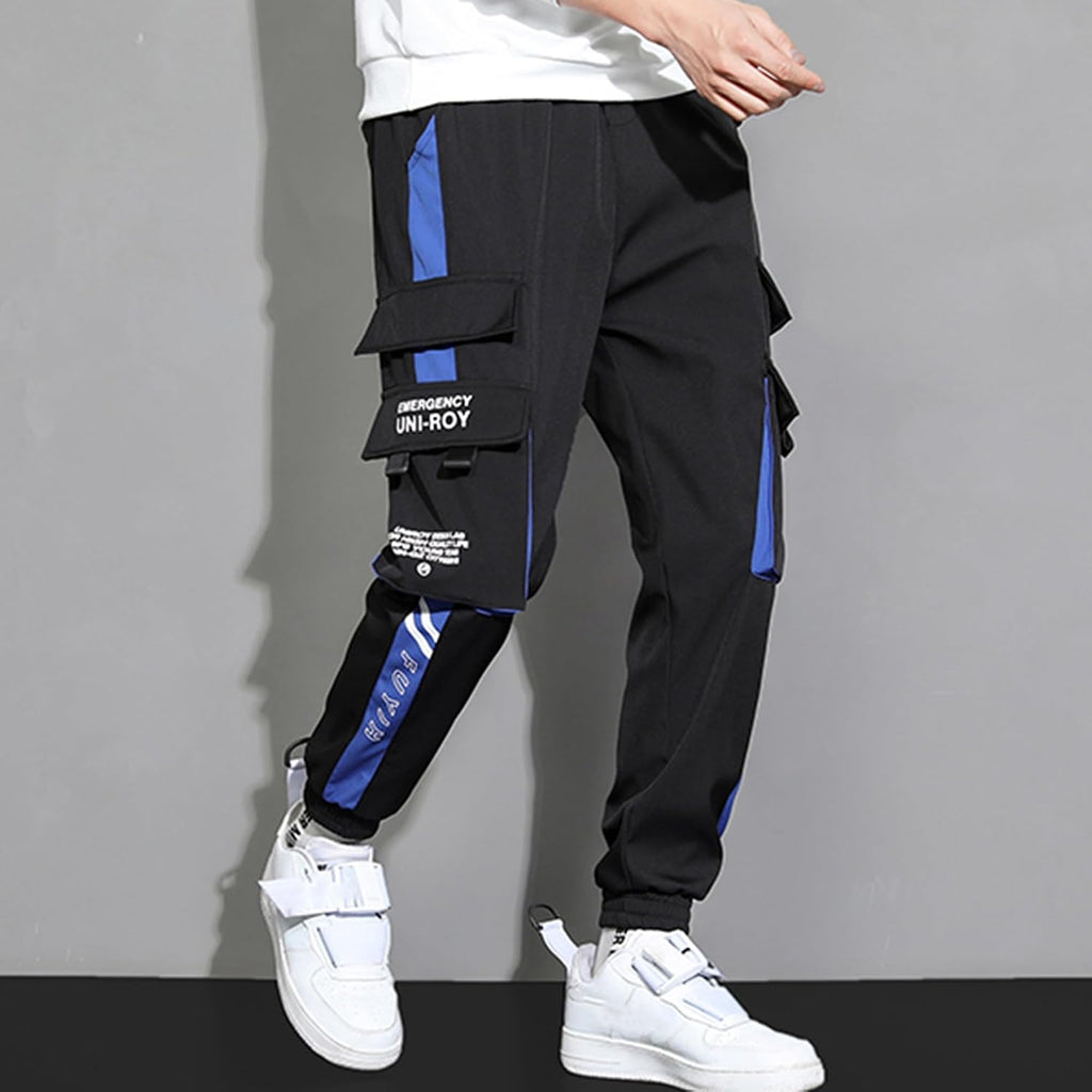 XYXIONGMAO Streetwear joggingbyxor casual sportbyxor säckiga vardagliga techwear hiphop träningsbyxor svarta cargobyxor för män
