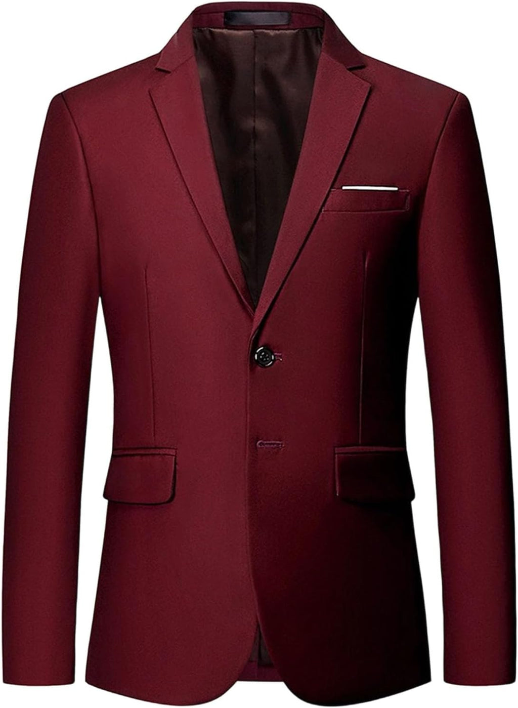 Herr Slim Fit Blazer 2 knappar kappa vardaglig enfärgad blazer kappa resa lätt kostymjacka