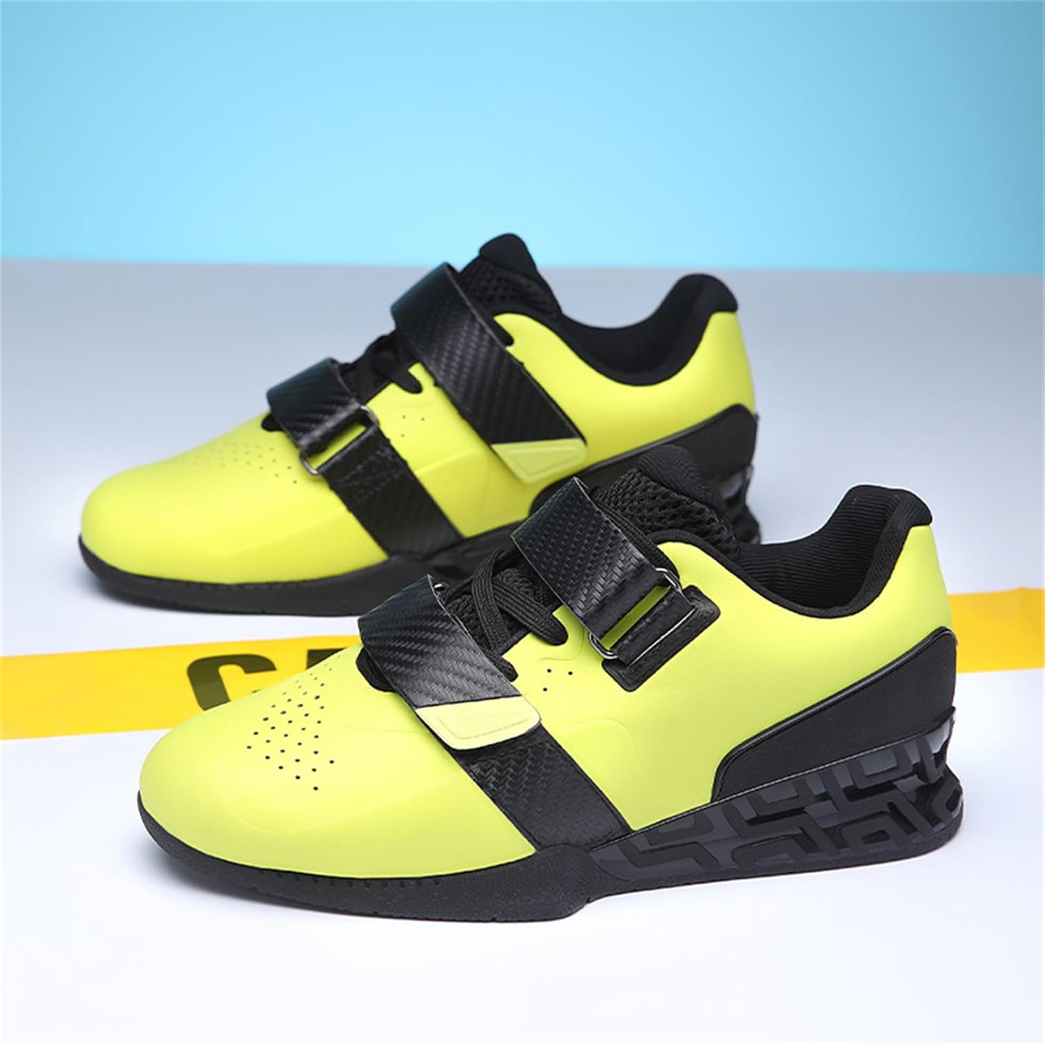 Tyngdlyftningsskor för män, Styrkelyft Bodybuilding Squat Skor Gym Cross Trainers Skor