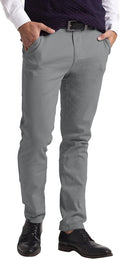 westAce Chino-byxor för män smal passform stretch twill vardagsbyxor