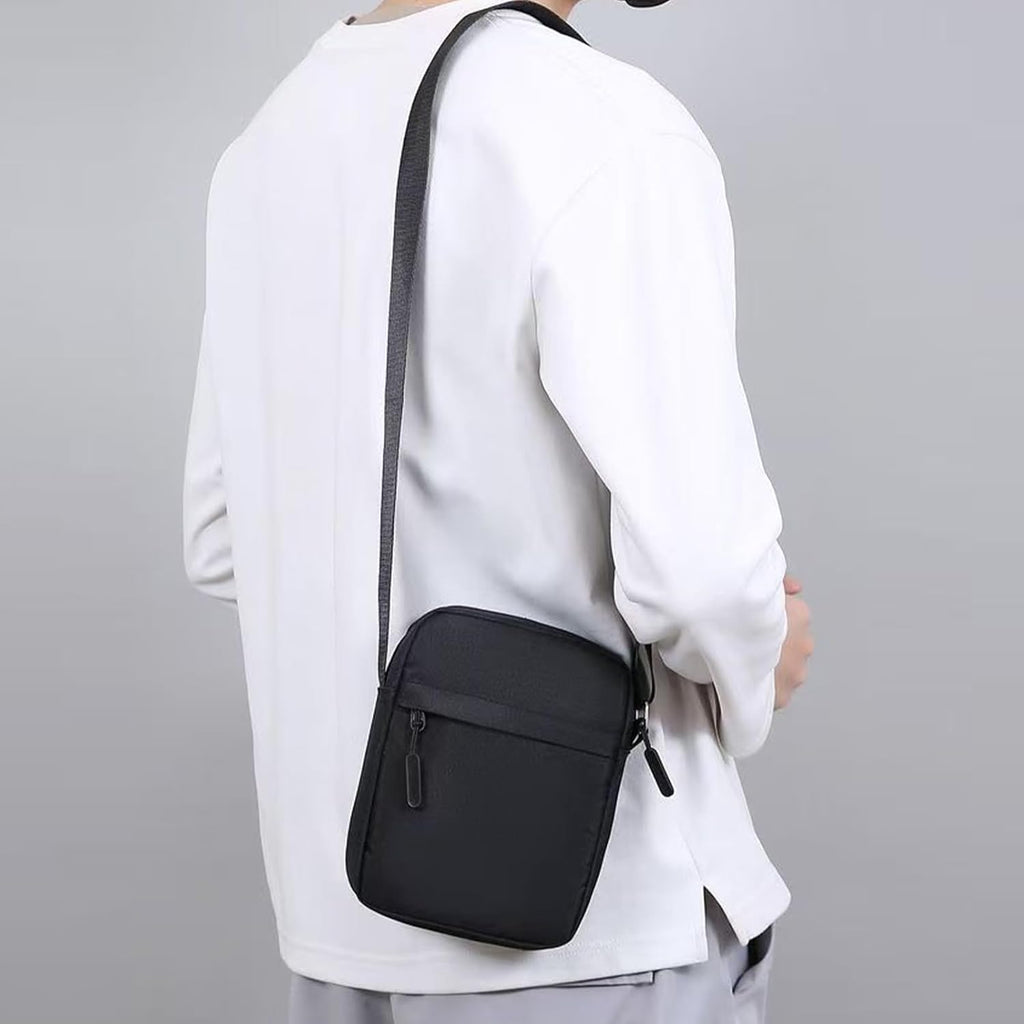 Aucuu Axelväska för män, Oxford Crossbody väska, vattentät liten sidoväska för män, ledig handväska, messengerväska med dragkedja och justerbar rem, lätt bröstväska för daglig användning, arbete