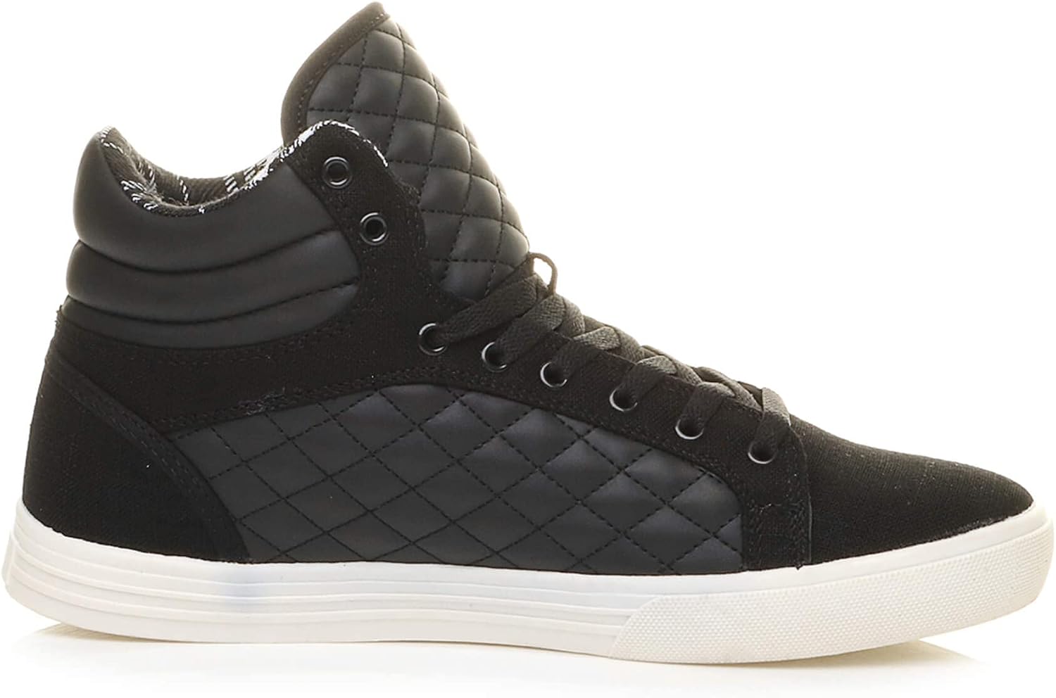 Ajvani Platt snörning för män quiltad vardaglig hög topp ankelstövlar sneakers storlek.