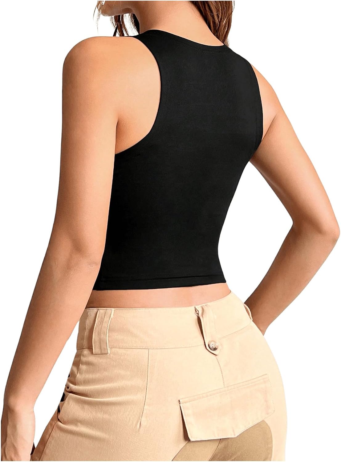 GORGLITTER Dam crop tanktop cut out top sexig magfria toppar Y2k topp med utskuret party outfit korta linne