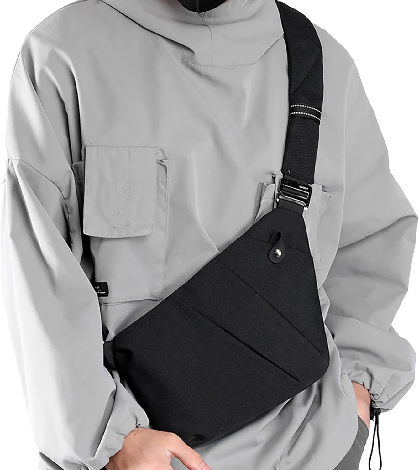 Sling Ryggsäck Herr,Chest Sling Ryggsäck Axel Ryggsäck - Sling Chest Crossbody Bag Bärbar Vattentät Stor kapacitet för camping Daglig användning Resevandring Onlynery