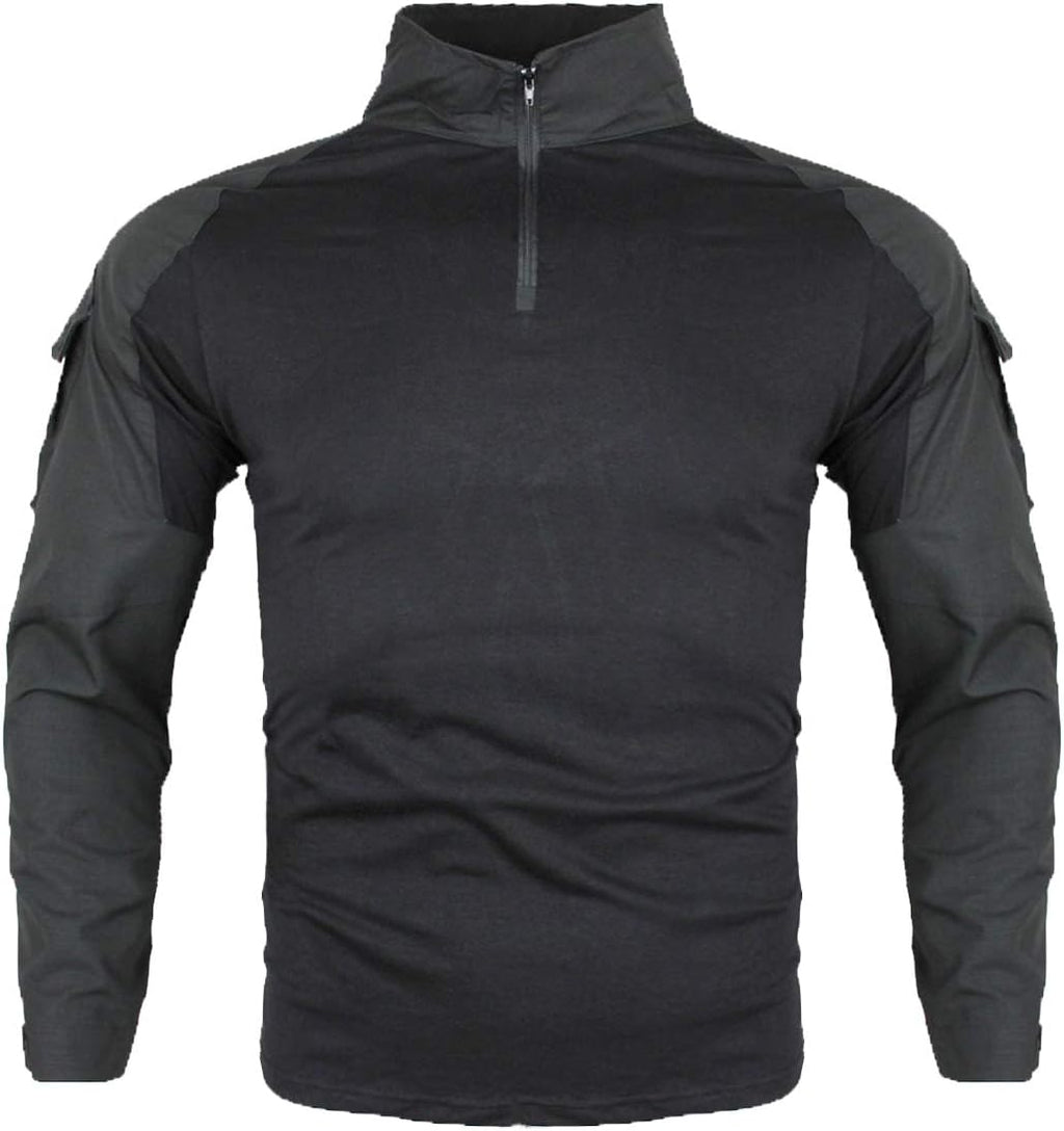 Tactical Combat T-shirt för män, Ripstop andningsbar tröja för jakt Military Airsoft