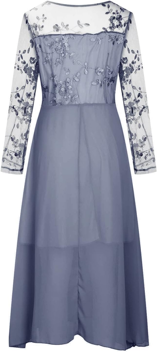 Sommarklänning dam, aftonklänningar, lång klänning, elegant chiffong, spets, swing, cocktailklänning, ledig, festliga klänningar för kvinnor, för bröllopsgäst, brudtärneklänningar, festklänning