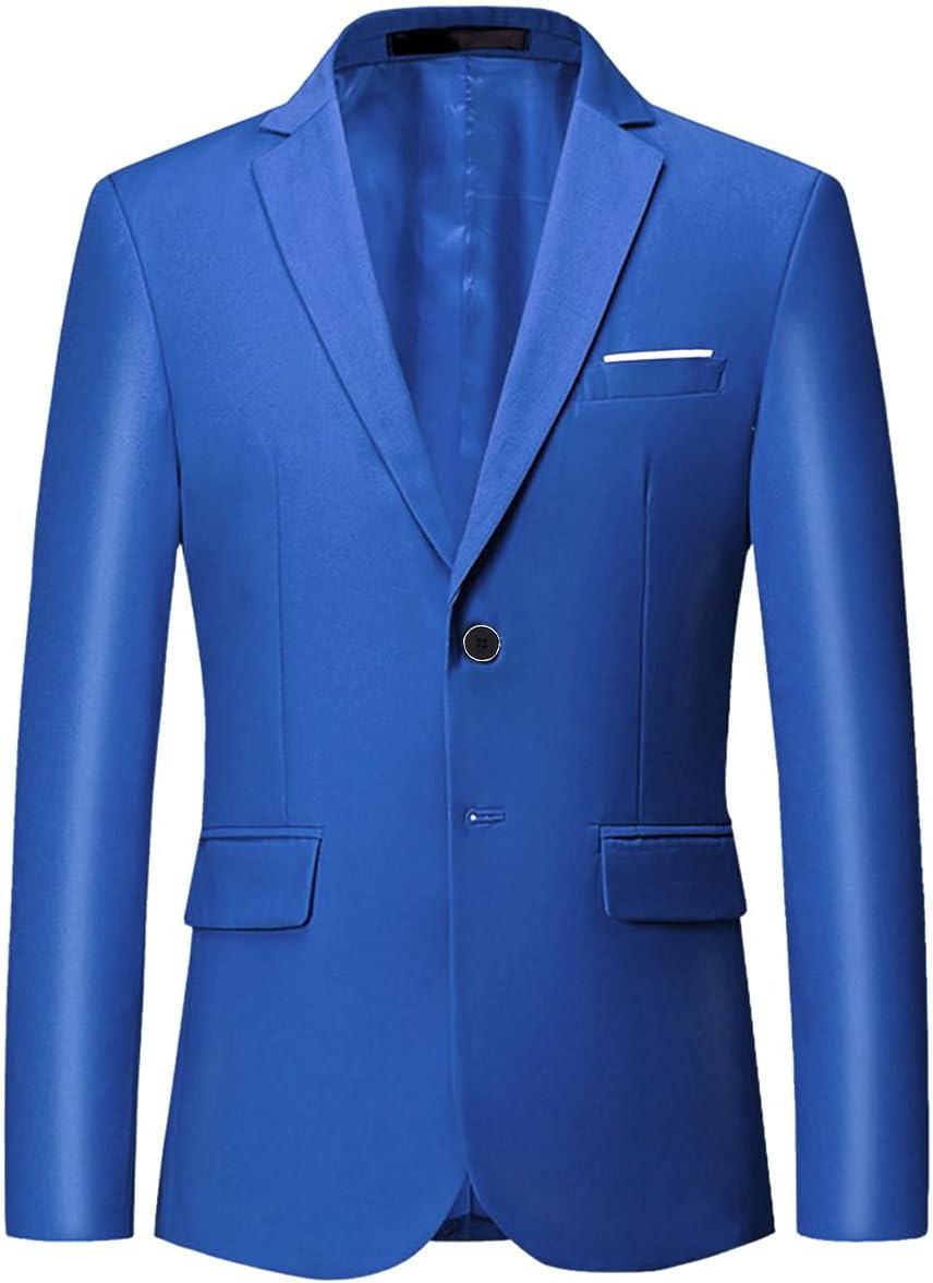 YOUTHUP Herr blazer Slim Fit 2 knappar formell vardaglig kostym jacka bröllop smoking jackor